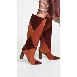 ULLA JOHNSON Jerri Suede Patchwork Tall Boots NWB US 7 $795